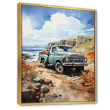 Pickup Truck Coastal Harmony - Pickup Truck Canvas Wall Art