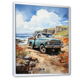 Pickup Truck Coastal Harmony - Pickup Truck Canvas Wall Art
