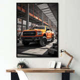 Pickup Truck Construction Chronicles I - Pickup Truck Canvas Wall Art
