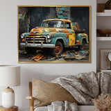 Pickup Truck Poupart Collage - Pickup Truck Canvas Wall Art