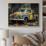 Pickup Truck Poupart Collage - Pickup Truck Canvas Wall Art