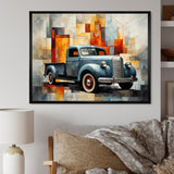 Pickup Truck Geometric Abstraction I - Pickup Truck Canvas Wall Art