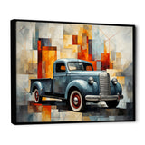 Pickup Truck Geometric Abstraction I - Pickup Truck Canvas Wall Art
