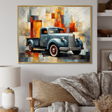 Pickup Truck Geometric Abstraction I - Pickup Truck Canvas Wall Art