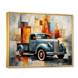 Pickup Truck Geometric Abstraction I - Pickup Truck Canvas Wall Art