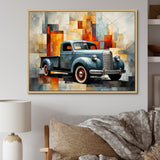 Pickup Truck Geometric Abstraction I - Pickup Truck Canvas Wall Art