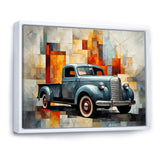 Pickup Truck Geometric Abstraction I - Pickup Truck Canvas Wall Art
