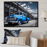 Blow Pickup Truck Industrial Drive - Pickup Truck Canvas Wall Art