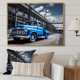 Blow Pickup Truck Industrial Drive - Pickup Truck Canvas Wall Art