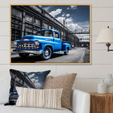 Blow Pickup Truck Industrial Drive - Pickup Truck Canvas Wall Art