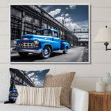 Blow Pickup Truck Industrial Drive - Pickup Truck Canvas Wall Art