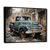 Pickup Truck Industrial Elegance - Pickup Truck Canvas Wall Art