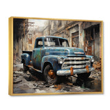Pickup Truck Industrial Elegance - Pickup Truck Canvas Wall Art