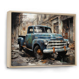Pickup Truck Industrial Elegance - Pickup Truck Canvas Wall Art