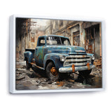 Pickup Truck Industrial Elegance - Pickup Truck Canvas Wall Art