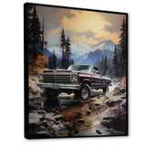 Pickup Truck Mountain Majesty - Pickup Truck Canvas Wall Art