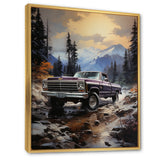 Pickup Truck Mountain Majesty - Pickup Truck Canvas Wall Art
