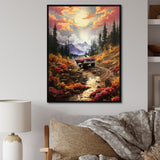 Yellow Pickup Truck Mountain Majesty - Pickup Truck Canvas Wall Art