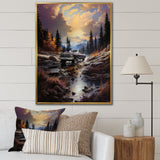 Brown Pickup Truck Mountain Majesty I - Pickup Truck Canvas Wall Art