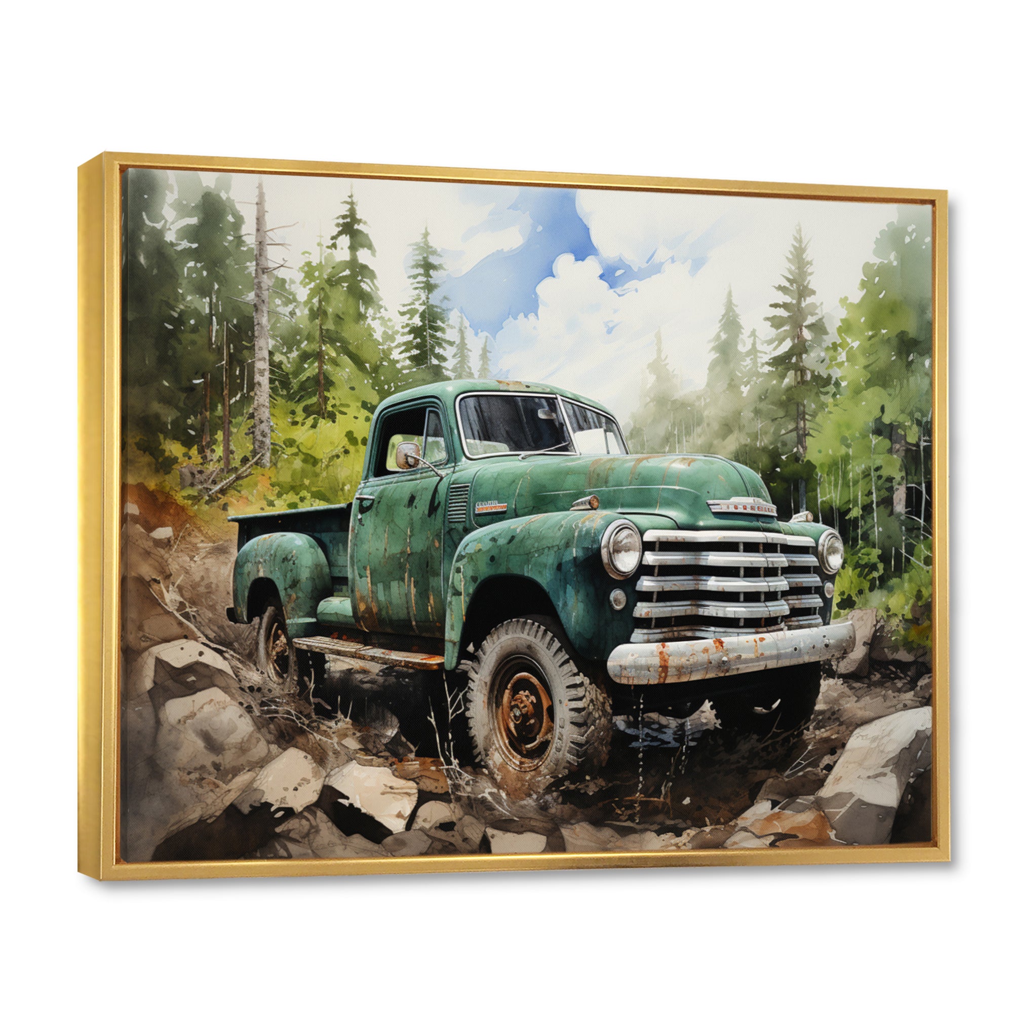 Pickup Truck Offroad Adventures I - Pickup Truck Canvas Wall Art