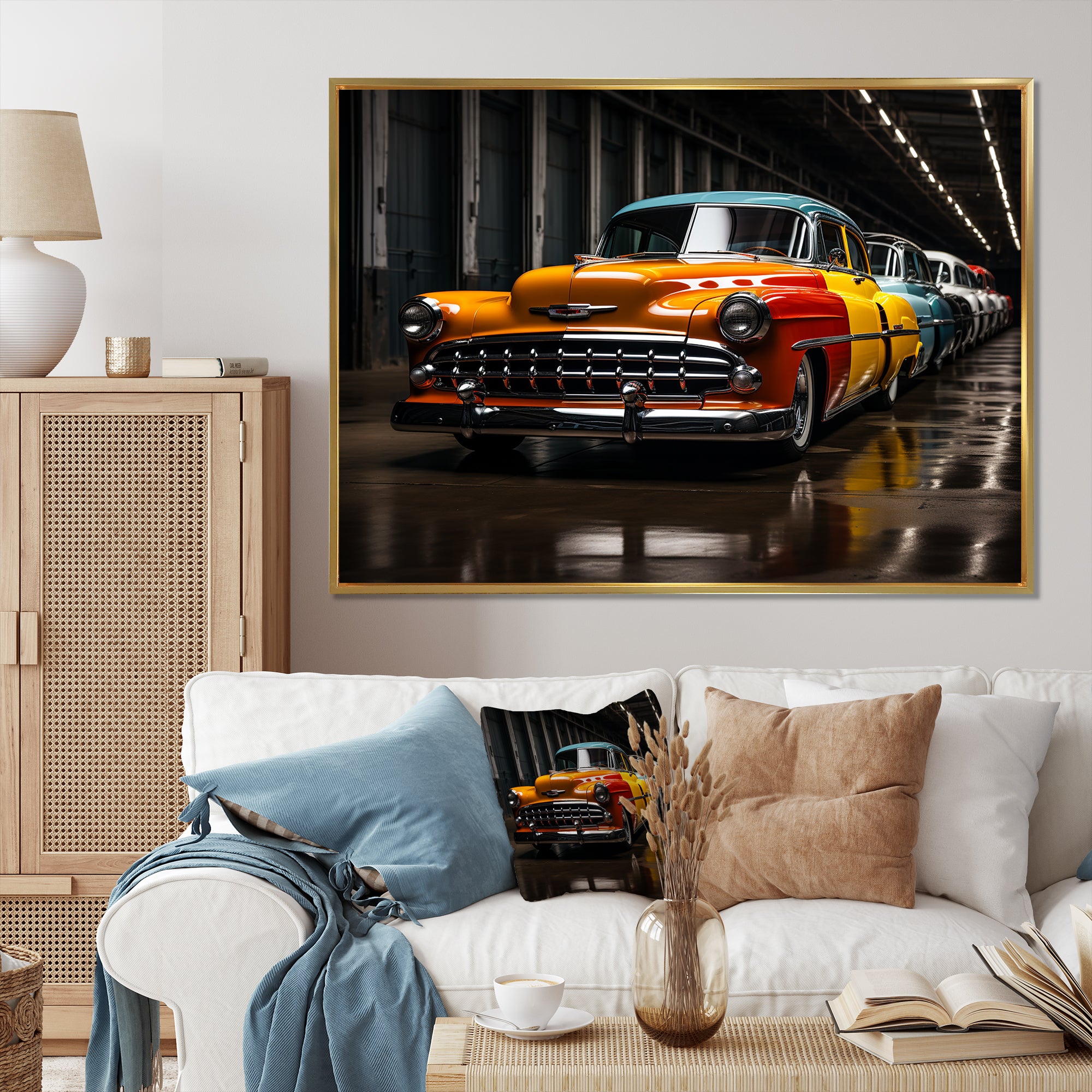 Colorful Pickup Truck Retro Rides - Pickup Truck Canvas Wall Art
