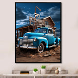 Pickup Truck Roadside Nostalgia - Pickup Truck Canvas Wall Art