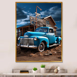 Pickup Truck Roadside Nostalgia - Pickup Truck Canvas Wall Art