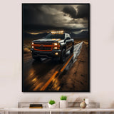 Pickup Truck By The Storm - Pickup Truck Canvas Wall Art