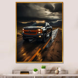 Pickup Truck By The Storm - Pickup Truck Canvas Wall Art