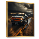 Pickup Truck By The Storm - Pickup Truck Canvas Wall Art