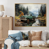 Pickup Truck Tranquil Lakeside I - Pickup Truck Canvas Wall Art
