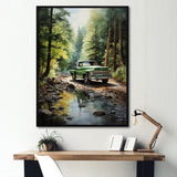 Pickup Truck Whispering Forest I - Pickup Truck Canvas Wall Art