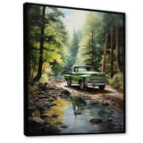 Pickup Truck Whispering Forest I - Pickup Truck Canvas Wall Art