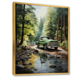 Pickup Truck Whispering Forest I - Pickup Truck Canvas Wall Art