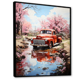 Red Pickup Truck Whispers Of - Pickup Truck Canvas Wall Art