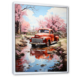 Red Pickup Truck Whispers Of - Pickup Truck Canvas Wall Art