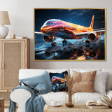Colorful Plane In Translucent Ascension - Plane Canvas Wall Art