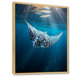 Ray Graceful Glide Ocean - Ray Canvas Wall Art