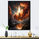 Rocketship Celestial Choreography - Rocketship Canvas Wall Art