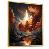 Rocketship Celestial Choreography - Rocketship Canvas Wall Art