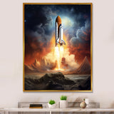 Rocketship Celestial Dreams - Rocketship Canvas Wall Art
