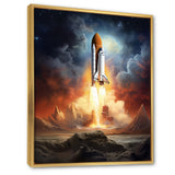 Rocketship Celestial Dreams - Rocketship Canvas Wall Art