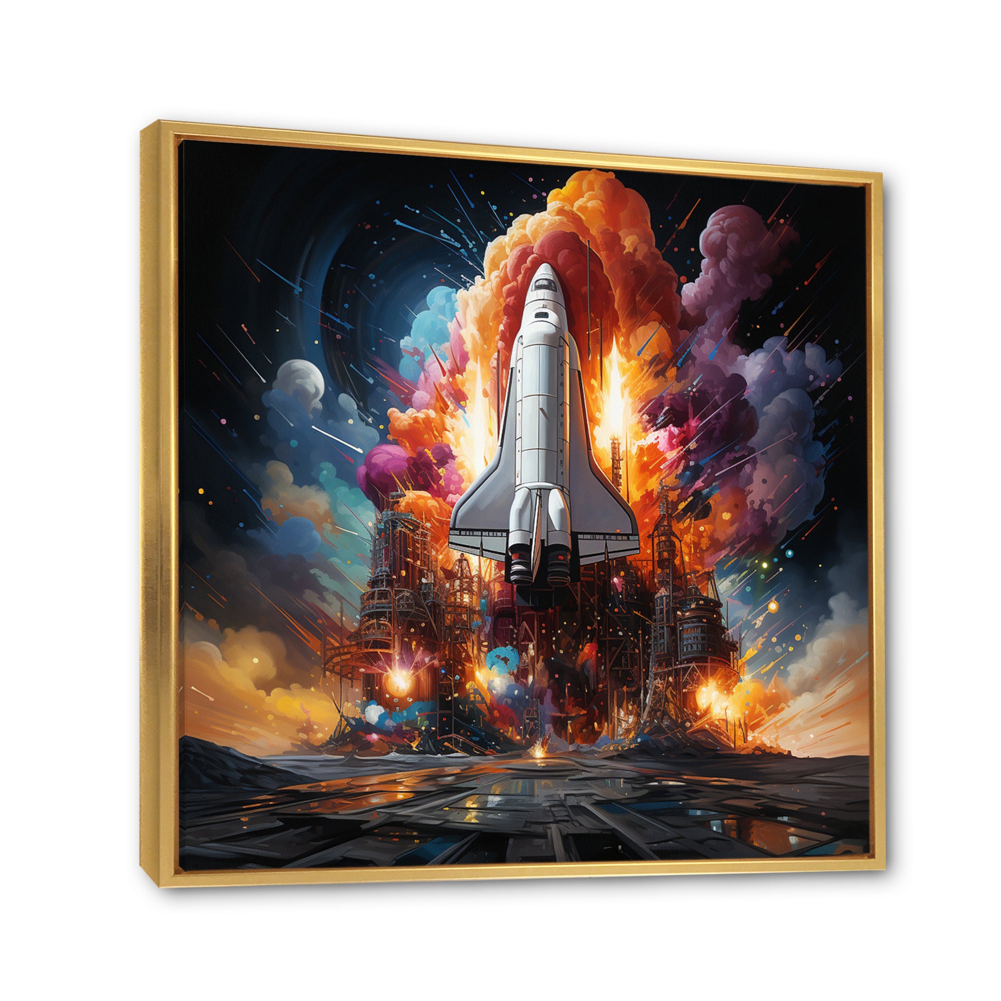Rocketship Interstellar Fusion - Rocketship Canvas Wall Art