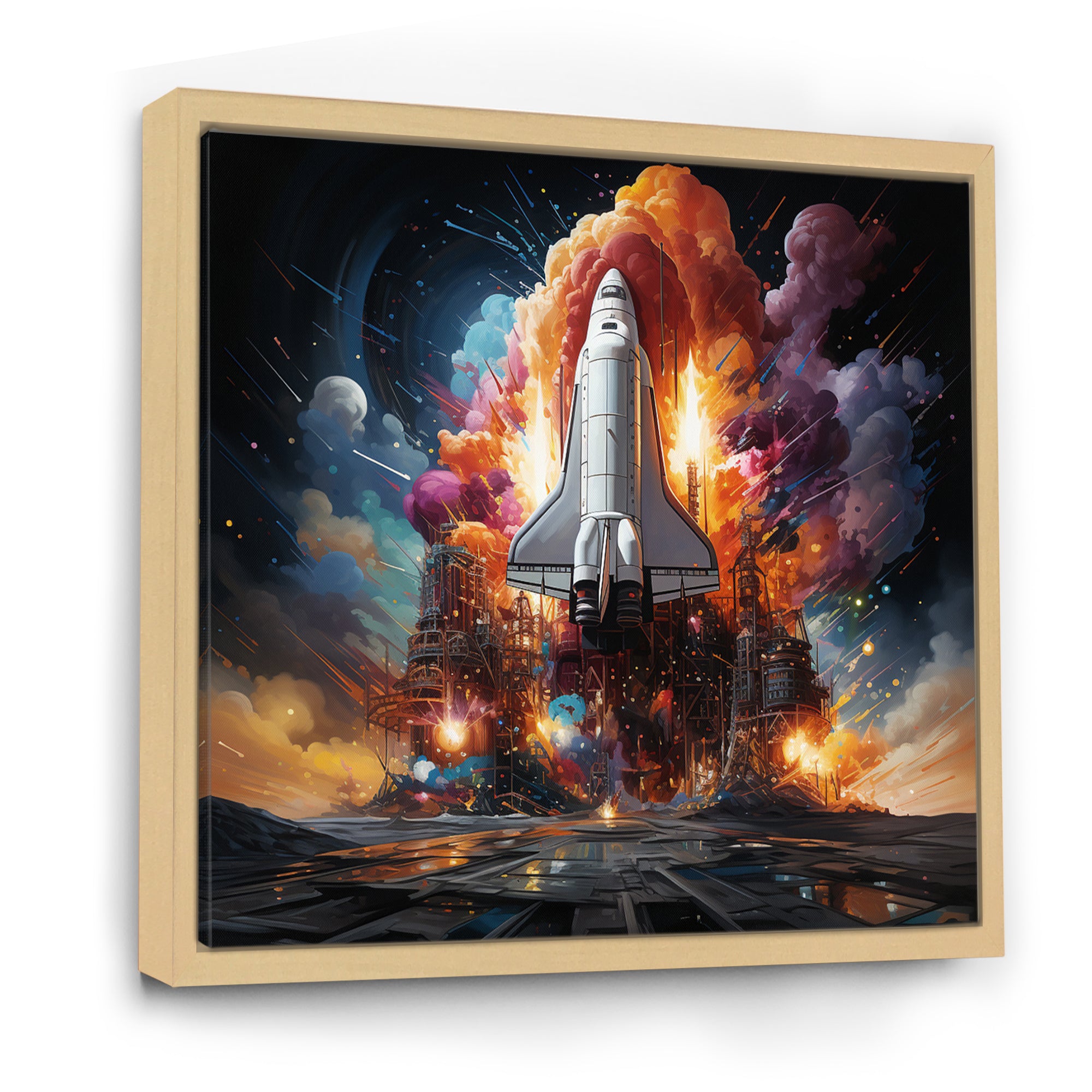 Rocketship Interstellar Fusion - Rocketship Canvas Wall Art