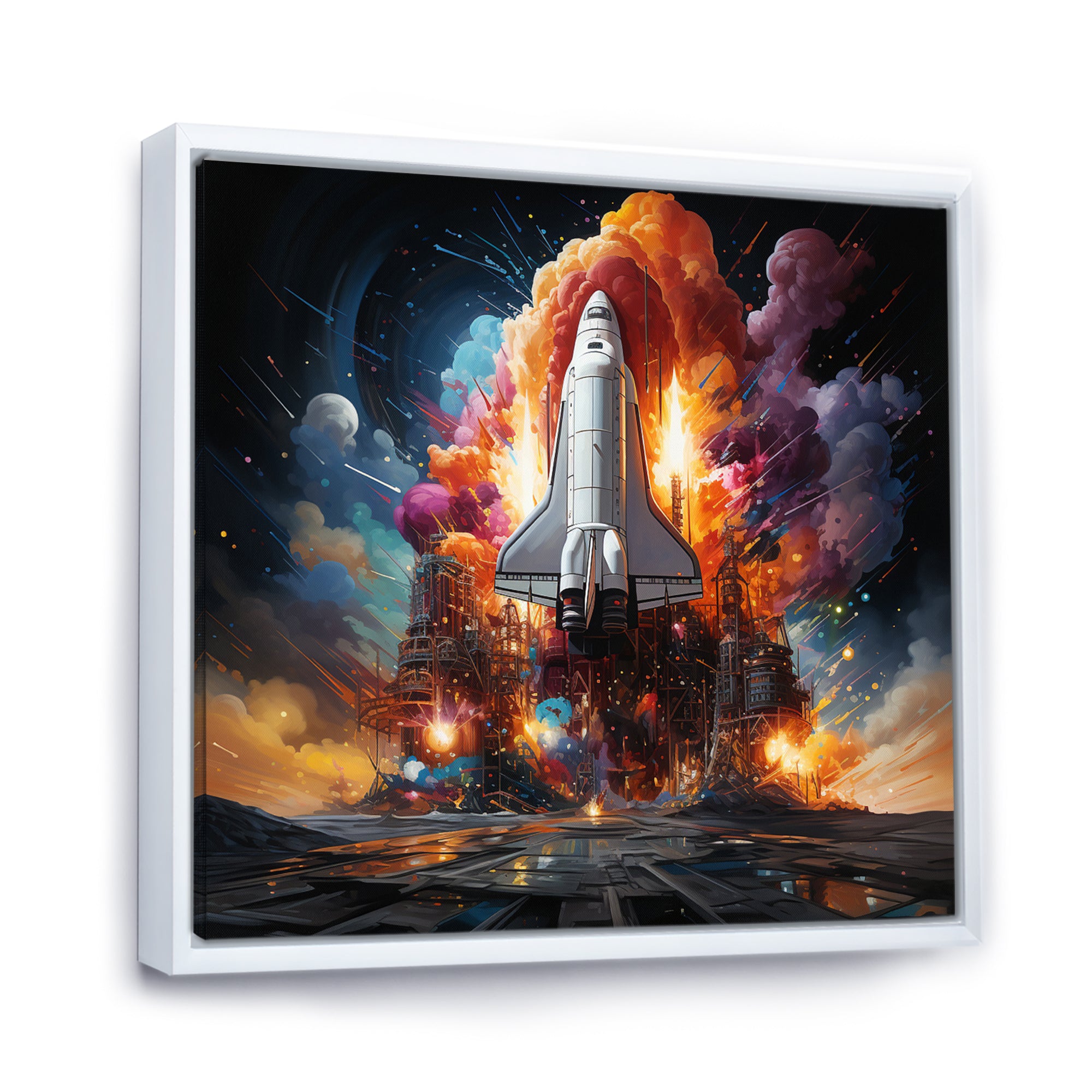Rocketship Interstellar Fusion - Rocketship Canvas Wall Art