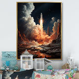 Rocketship Lunar Odyssey - Rocketship Canvas Wall Art