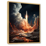 Rocketship Lunar Odyssey - Rocketship Canvas Wall Art