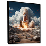 Rocketship Ambition To Space - Rocketship Canvas Wall Art