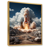 Rocketship Ambition To Space - Rocketship Canvas Wall Art