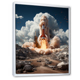Rocketship Ambition To Space - Rocketship Canvas Wall Art